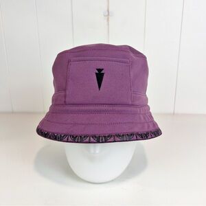 KERRITS Youth/Kids O/S Bucket Hat Purple Arrowhead logo with Pocket Riding Cap